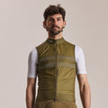 Men's Brevet Wind Gilet III - Dark Olive/White