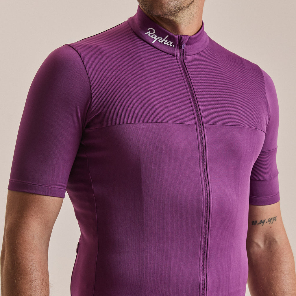 Men's Brevet Element Jersey - Deep Magenta/White