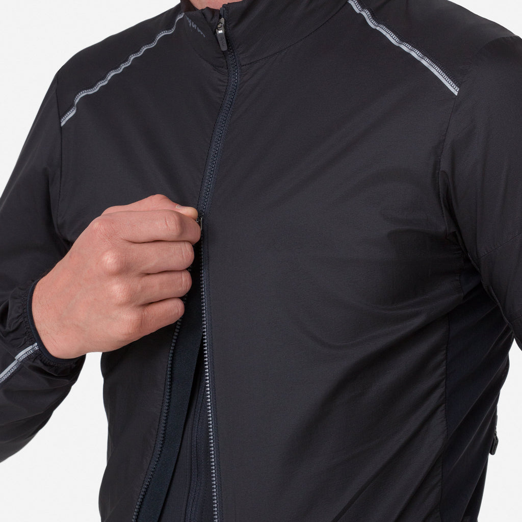 Men's Brevet Element Wind Jacket - Black/Dark Grey