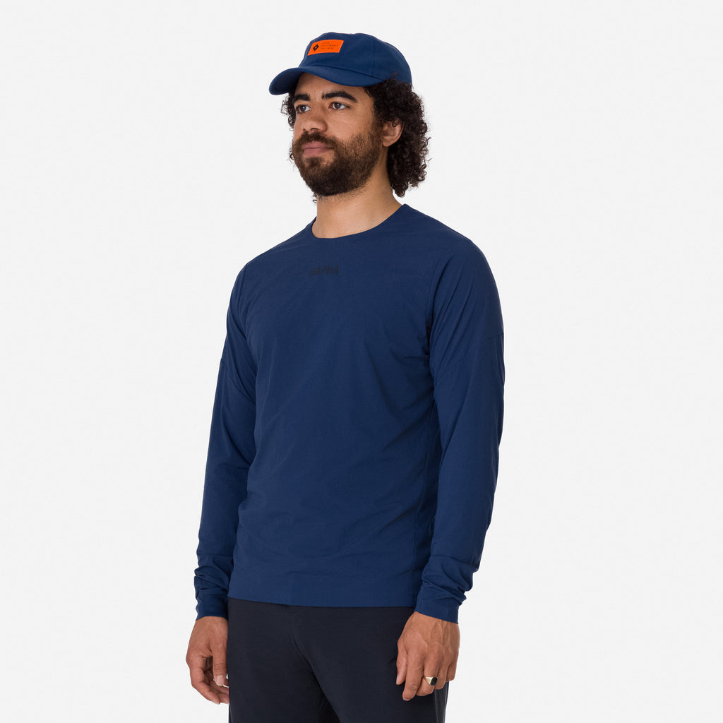 Men's Trail Finale Windblock Jersey - Marine Blue/Black