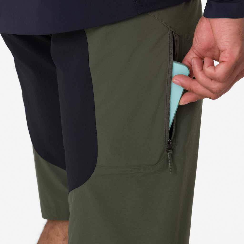 Men's Trail Finale Shorts - Dark Green/White