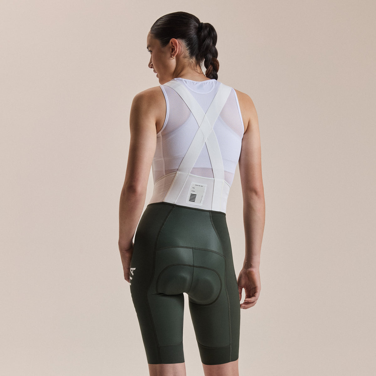 Women's Pro Team Bib Shorts III - Long - Bottle Green/White