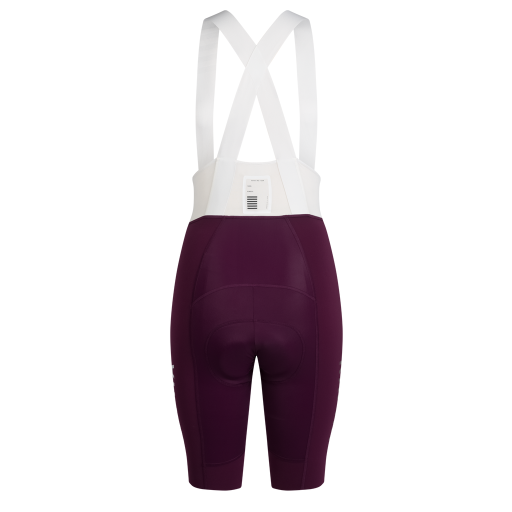 Women's Pro Team Bib Shorts III - Long - Plum/White