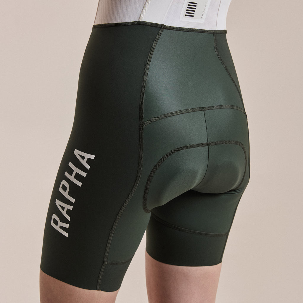 Women's Pro Team Bib Shorts III - Regular - Bottle Green/White
