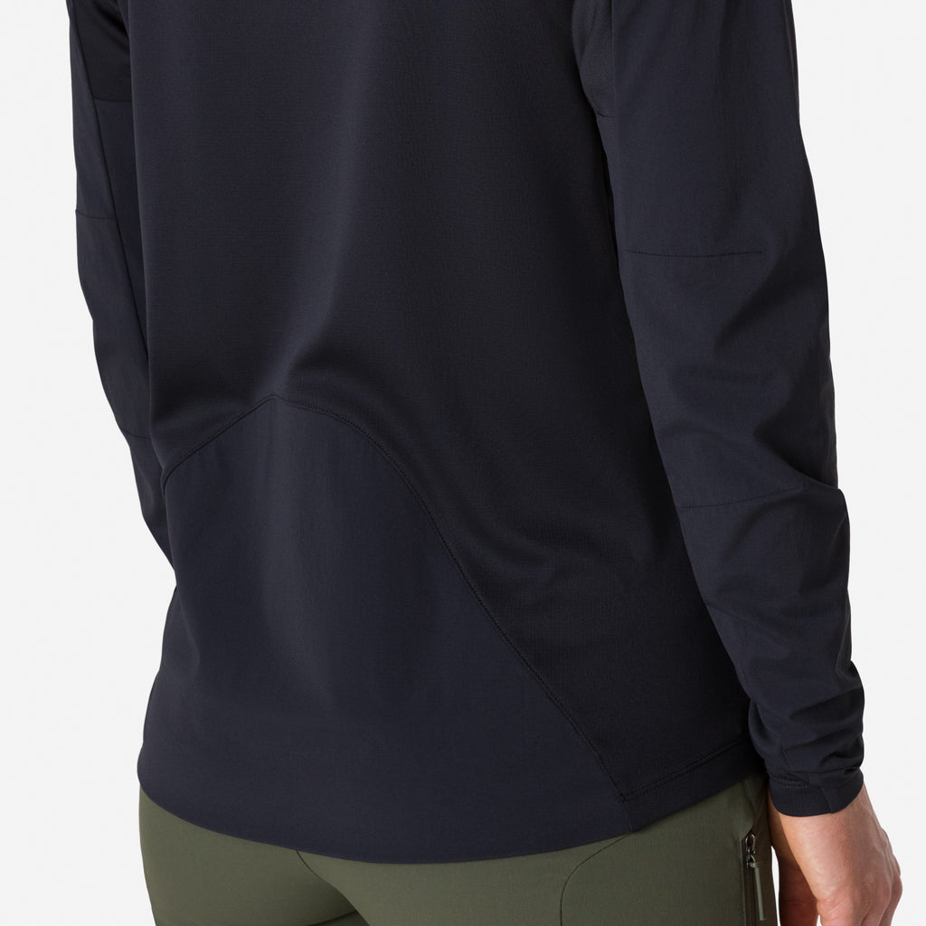Women's Trail Finale Windblock Jersey - Black/White