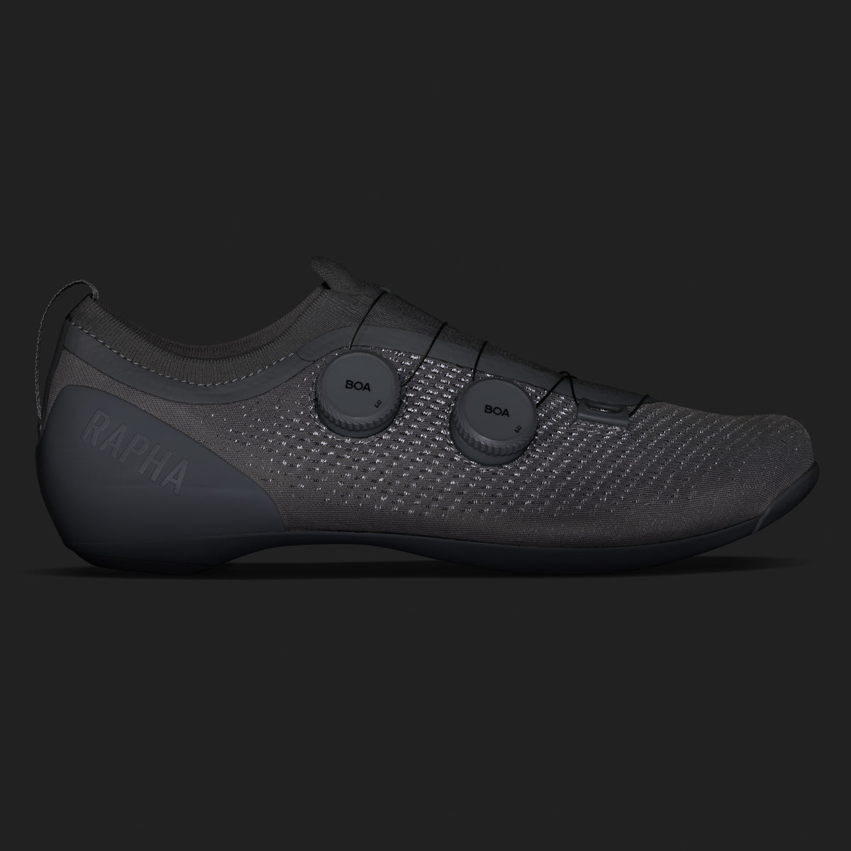 Pro Team Powerweave Road Shoes - Dark Grey/Silver