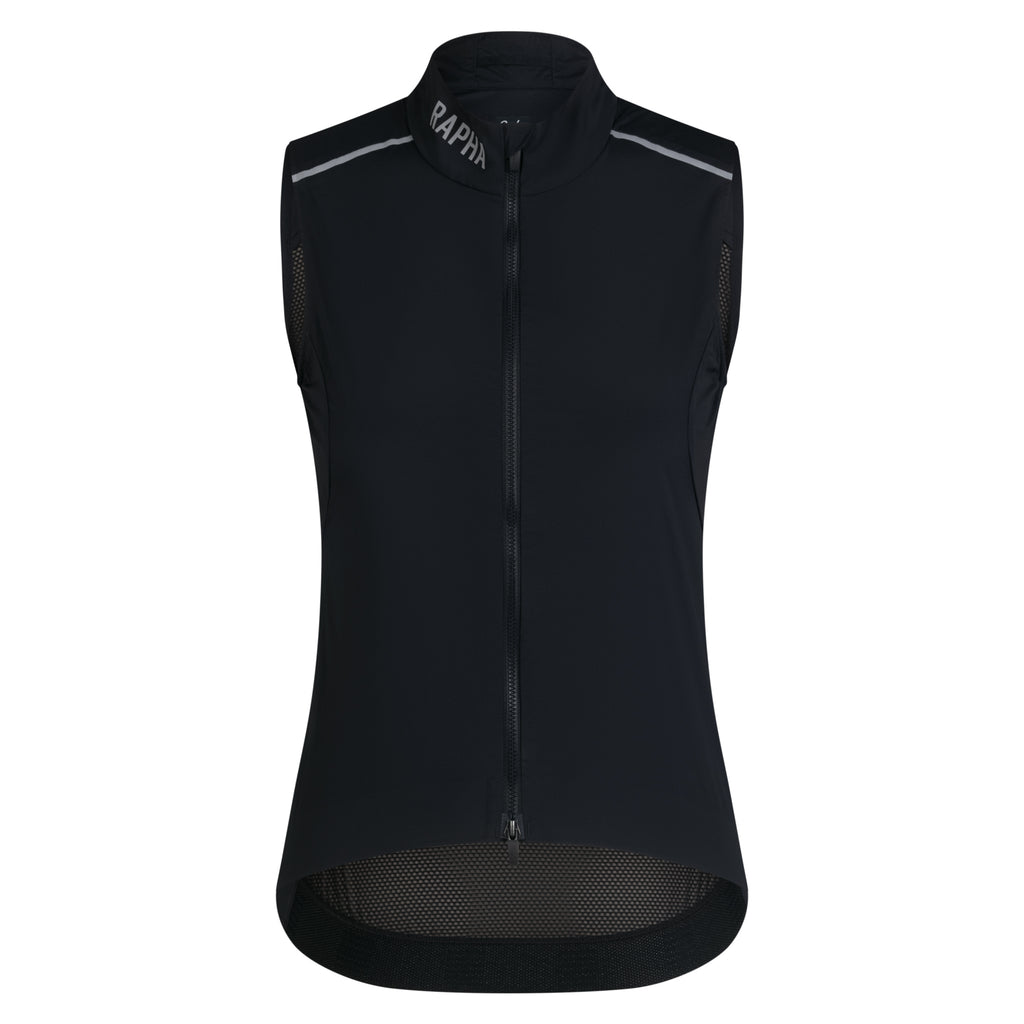 Women's Pro Team Gilet II - Black/Silver Reflective