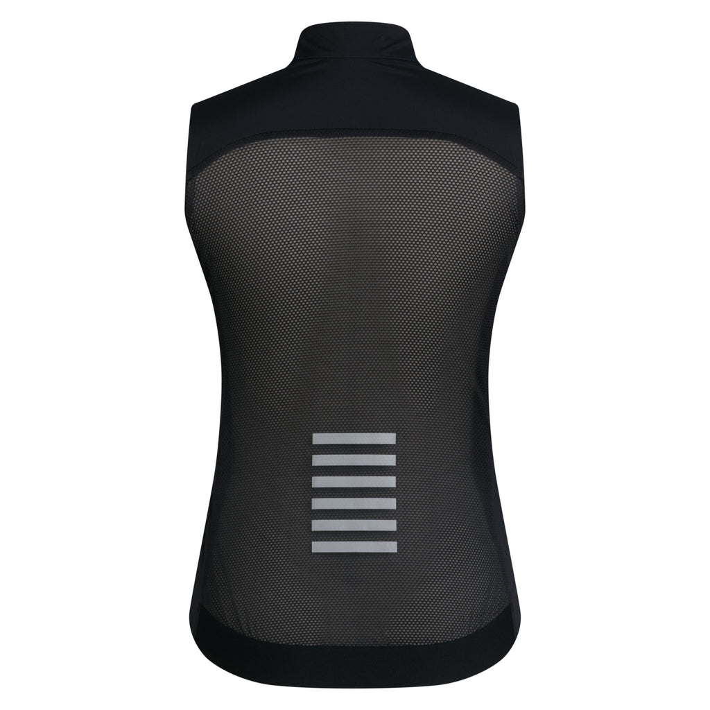 Women's Pro Team Gilet II - Black/Silver Reflective