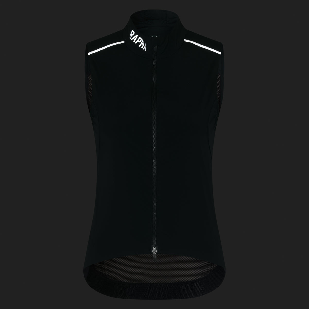 Women's Pro Team Gilet II - Black/Silver Reflective