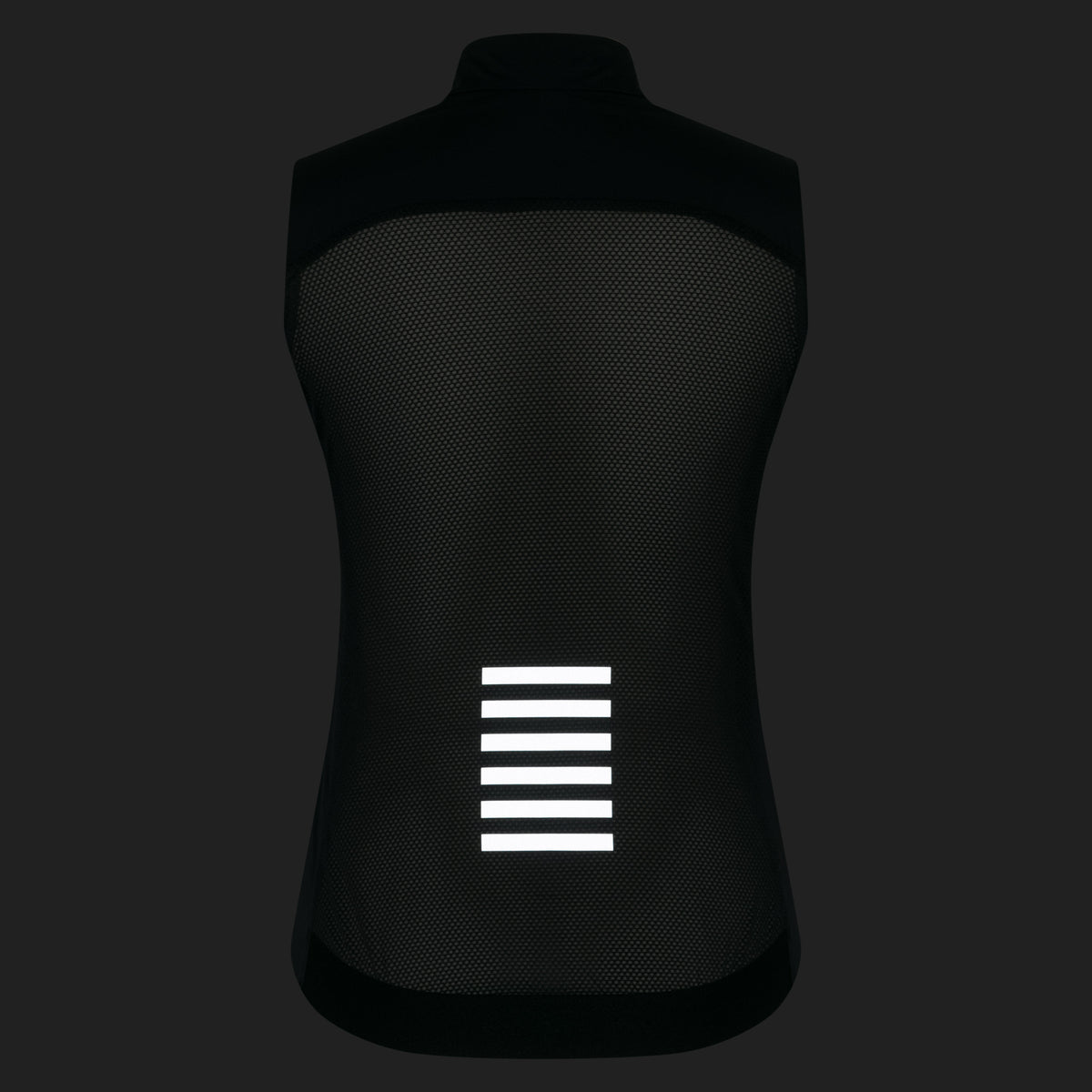 Women's Pro Team Gilet II - Black/Silver Reflective