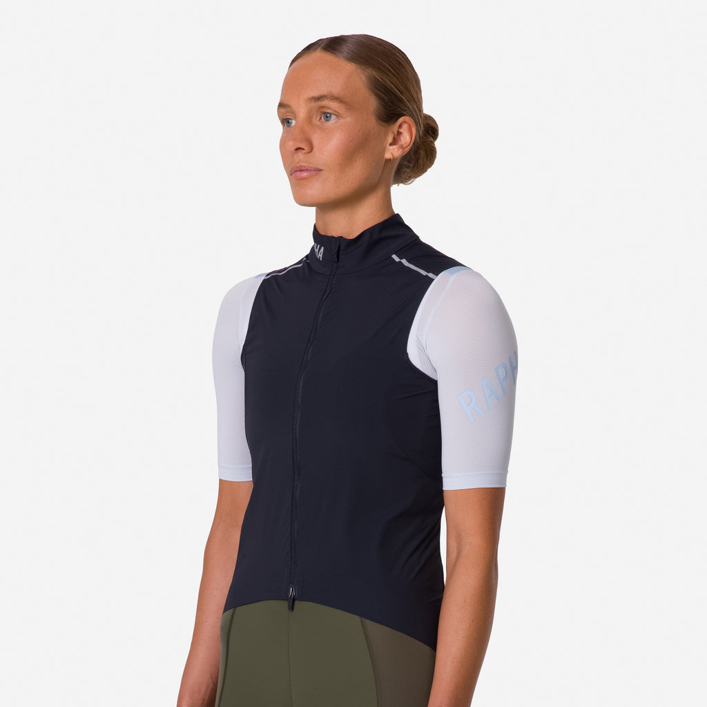 Women's Pro Team Gilet II - Black/Silver Reflective