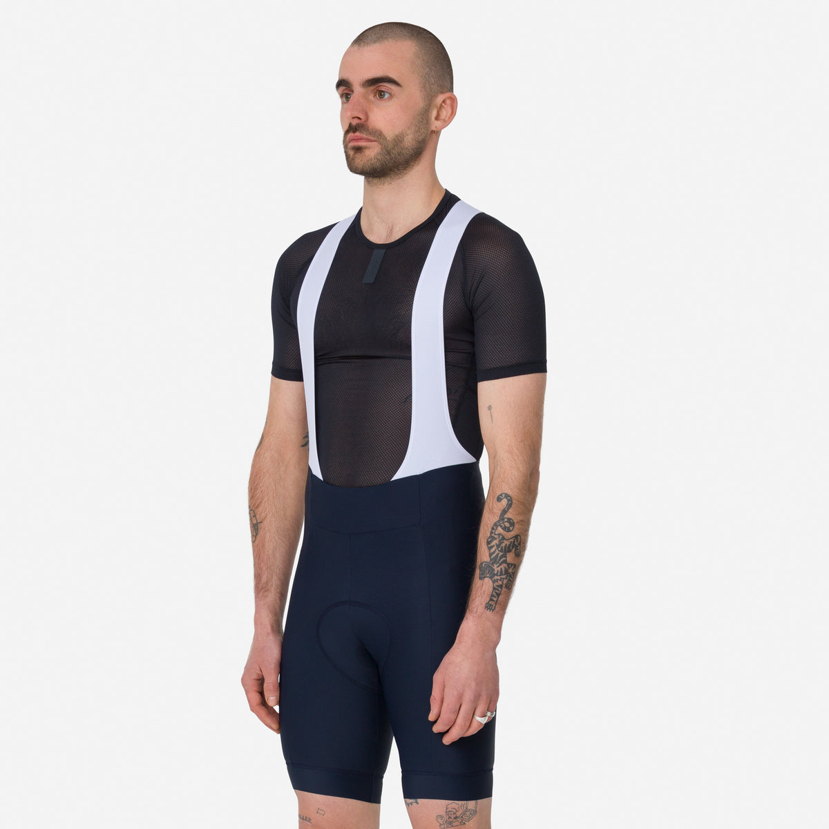 Men's Core Bib Shorts - Dark Navy/White