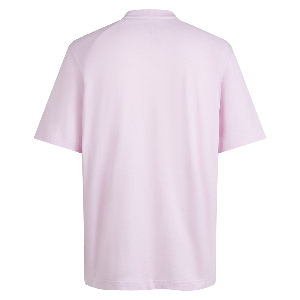 Men's Regular Cotton T-Shirt - Light Quartz/White