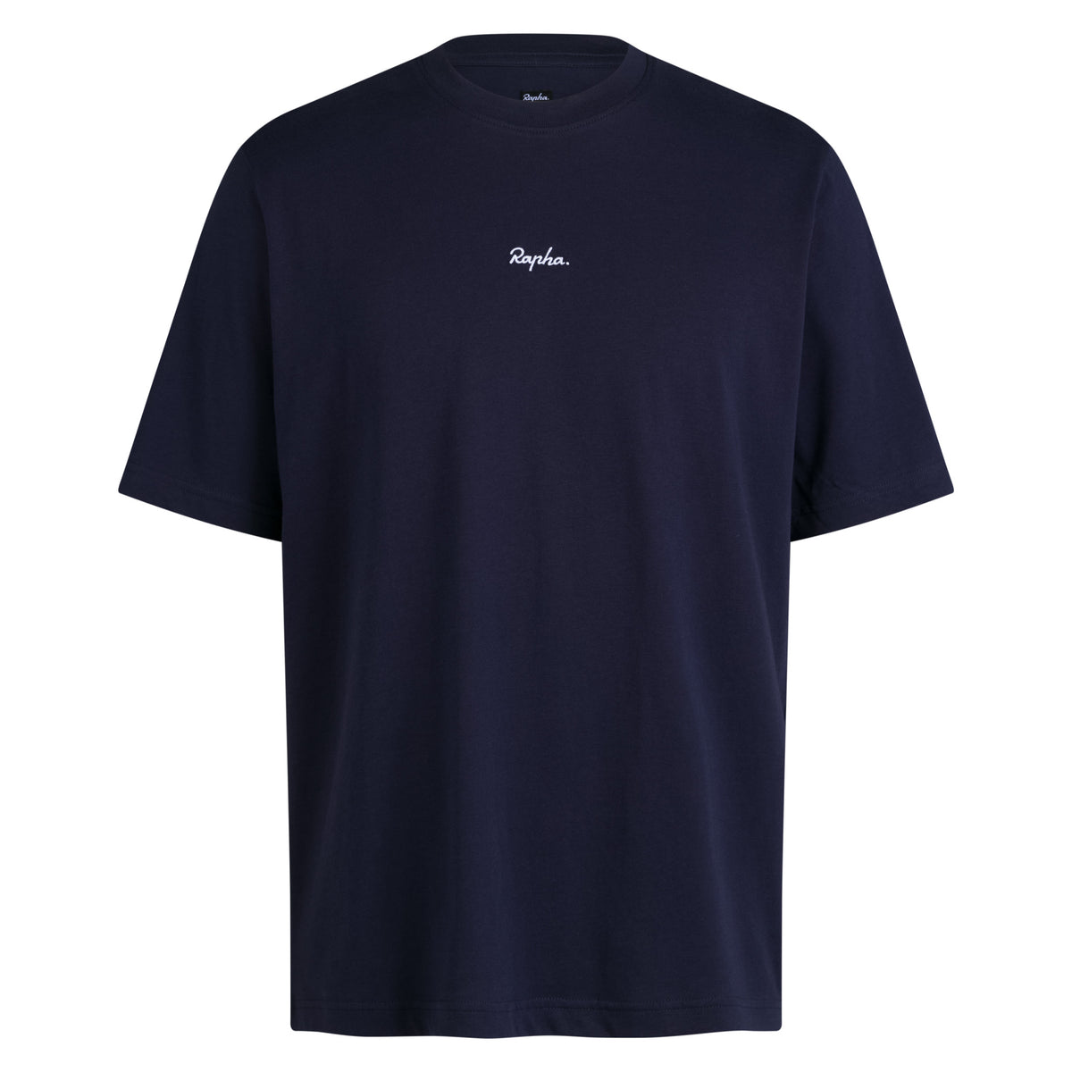 Men's Regular Cotton T-Shirt - Dark Navy/White