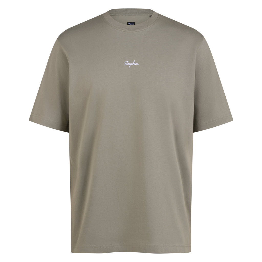 Men's Regular Cotton T-Shirt - Khaki/White