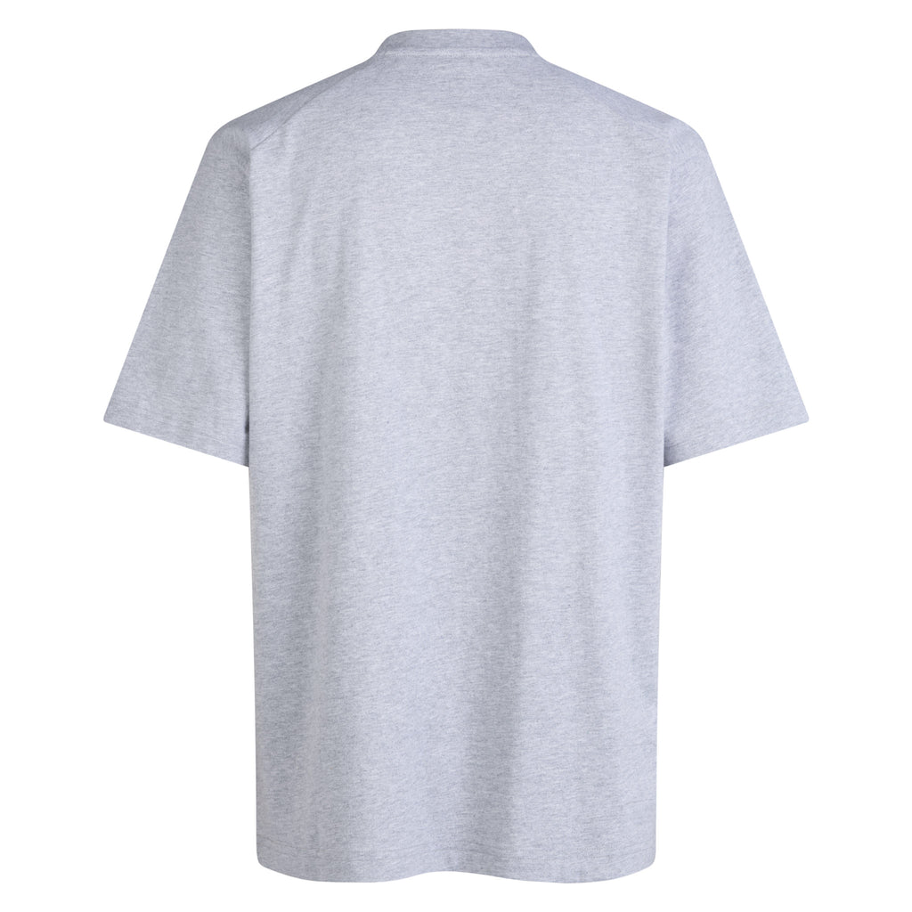 Men's Cotton Logo T-Shirt - Grey/White