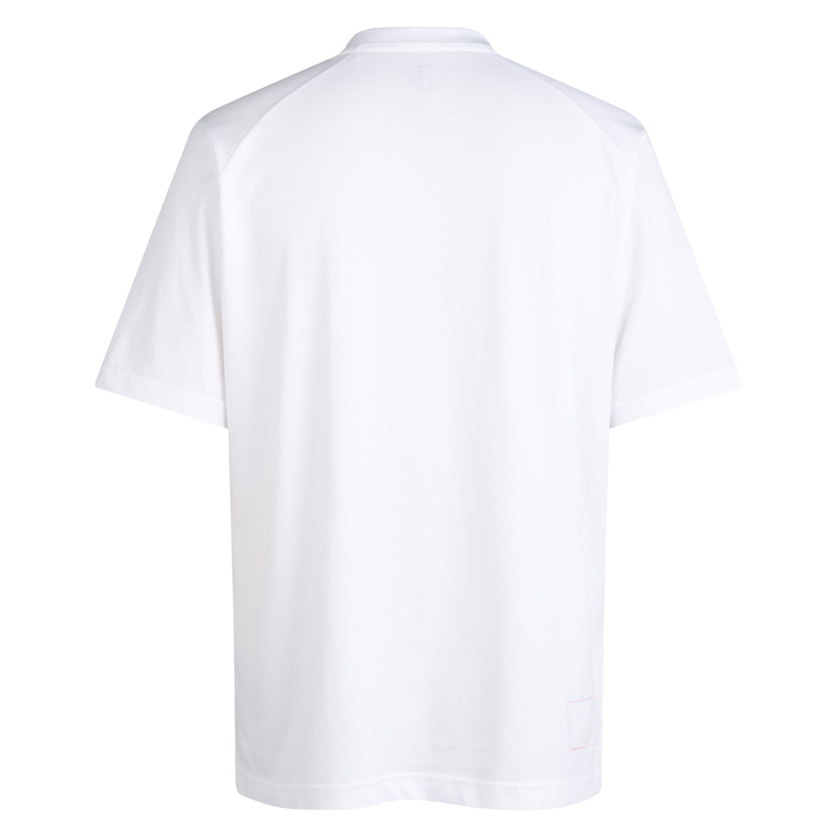 Men's Cotton Logo T-Shirt - White/High-Vis Pink