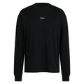Men's Long Sleeve Cotton T-Shirt - Black/White