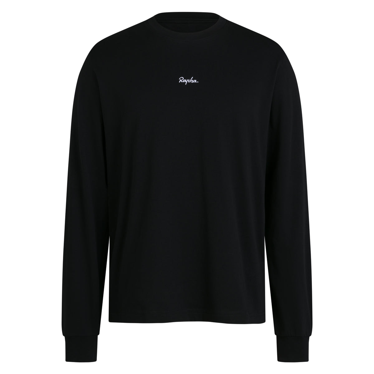 Men's Long Sleeve Cotton T-Shirt - Black/White