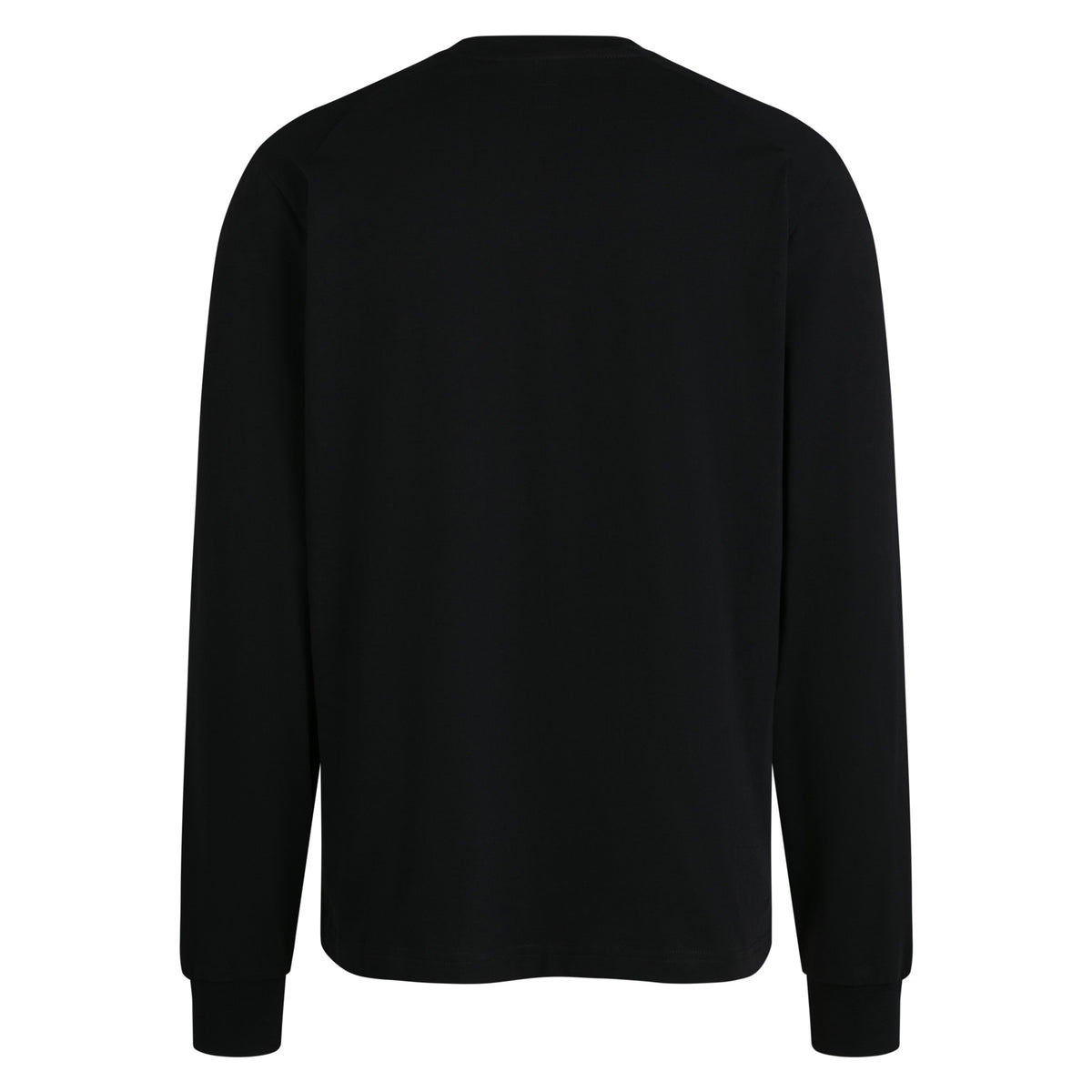 Men's Long Sleeve Cotton T-Shirt - Black/White