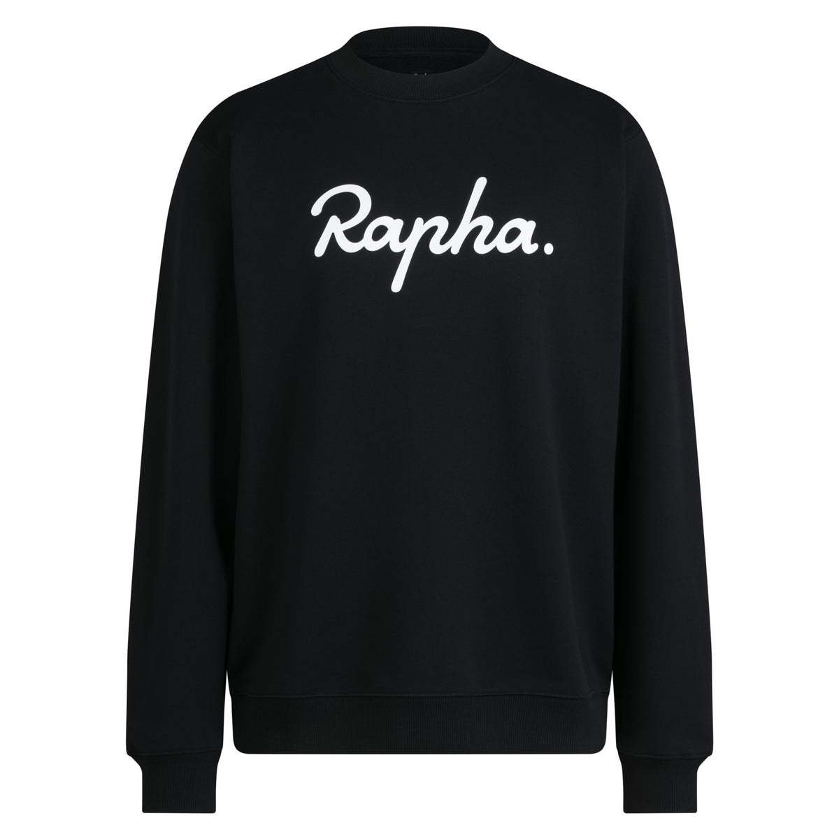 Men's Heavyweight Cotton Sweatshirt - Large Logo - Black/White