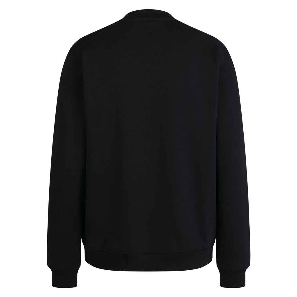 Men's Heavyweight Cotton Sweatshirt - Large Logo - Black/White