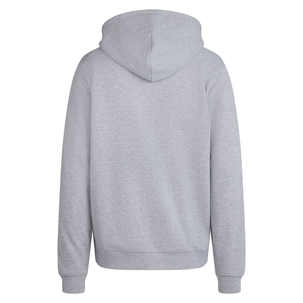 Men's Heavyweight Cotton Hoodie - Grey/High-Vis Pink