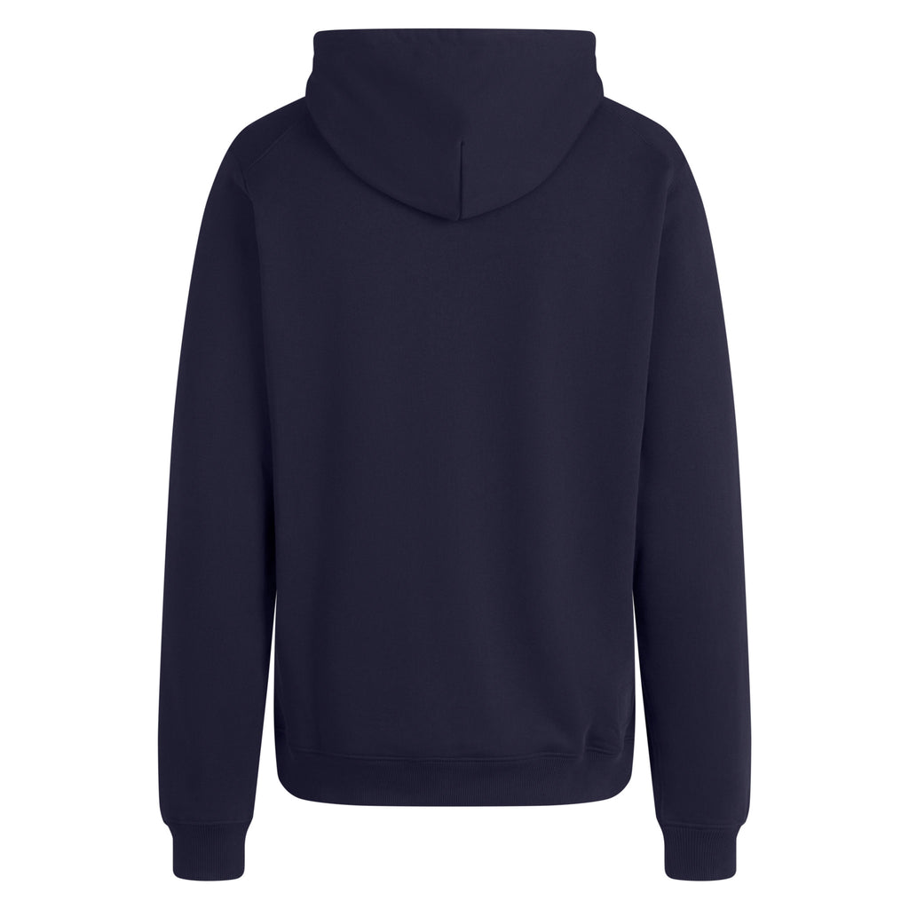 Men's Heavyweight Cotton Hoodie - Dark Navy/White