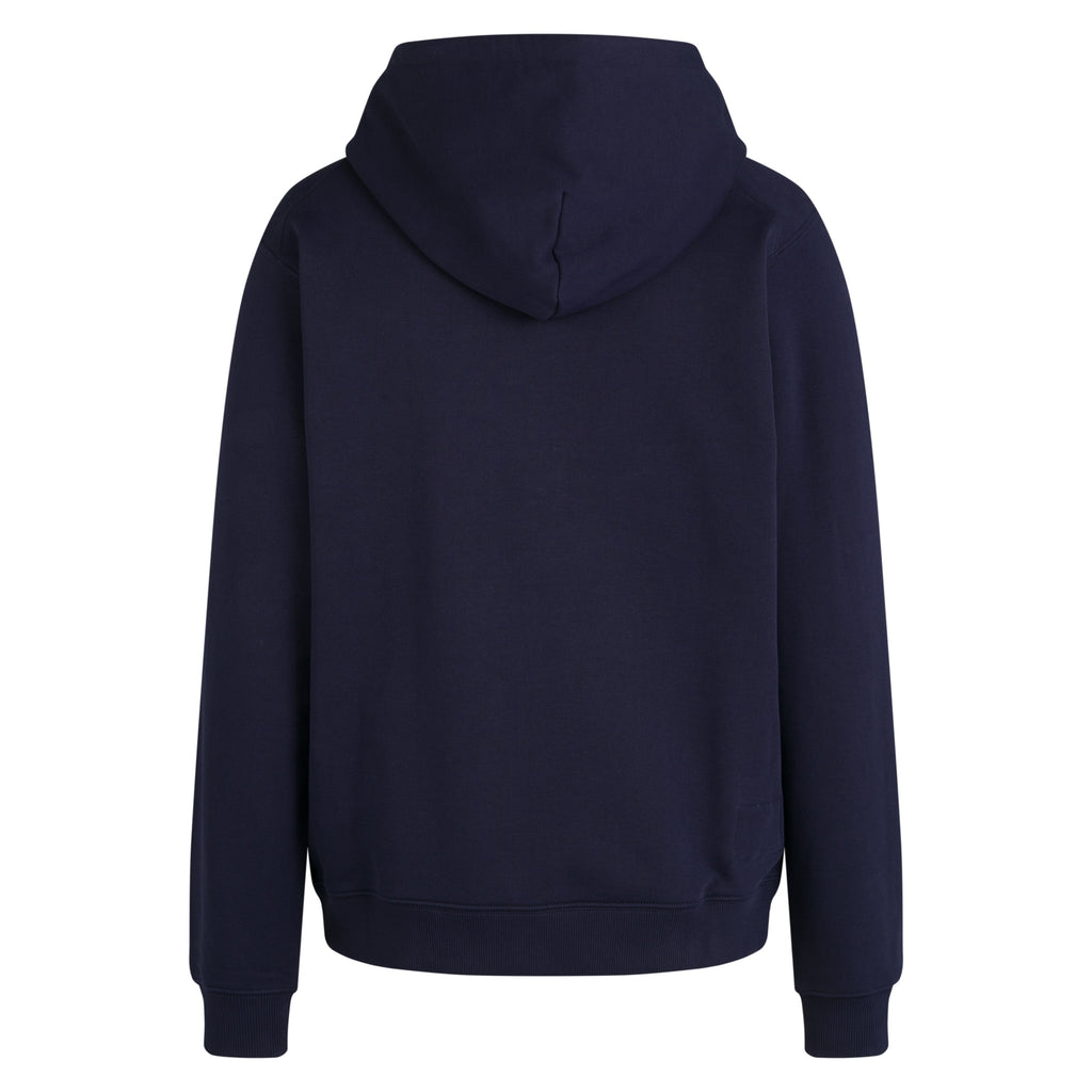 Men's Heavyweight Cotton Zip Hoodie - Dark Navy / White