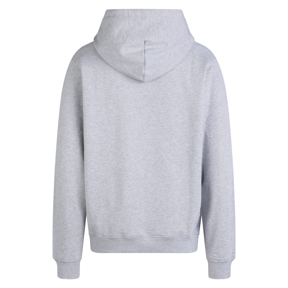 Men's Heavyweight Cotton Hoodie - Large Logo - Grey/White