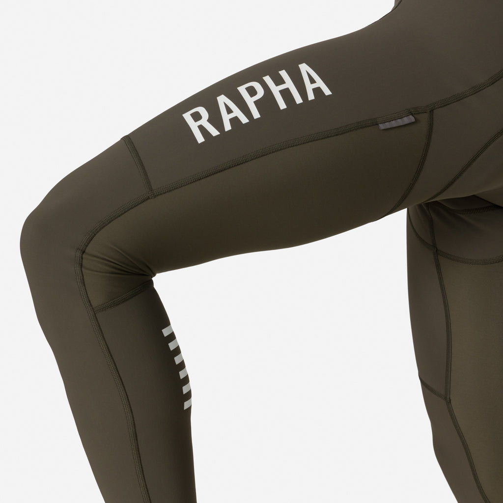 Men's Pro Team Winter Tights III - Dark Green/White