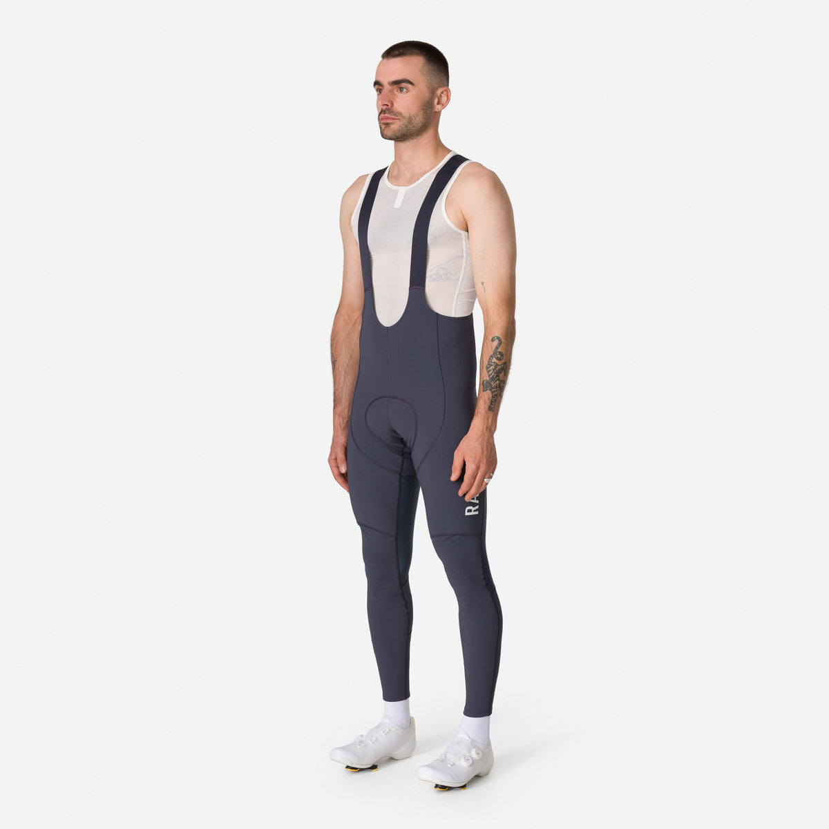 Men's Pro Team Winter Tights III - Dark Grey/White