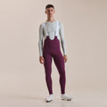 Men's Pro Team Winter Tights III - Plum / White