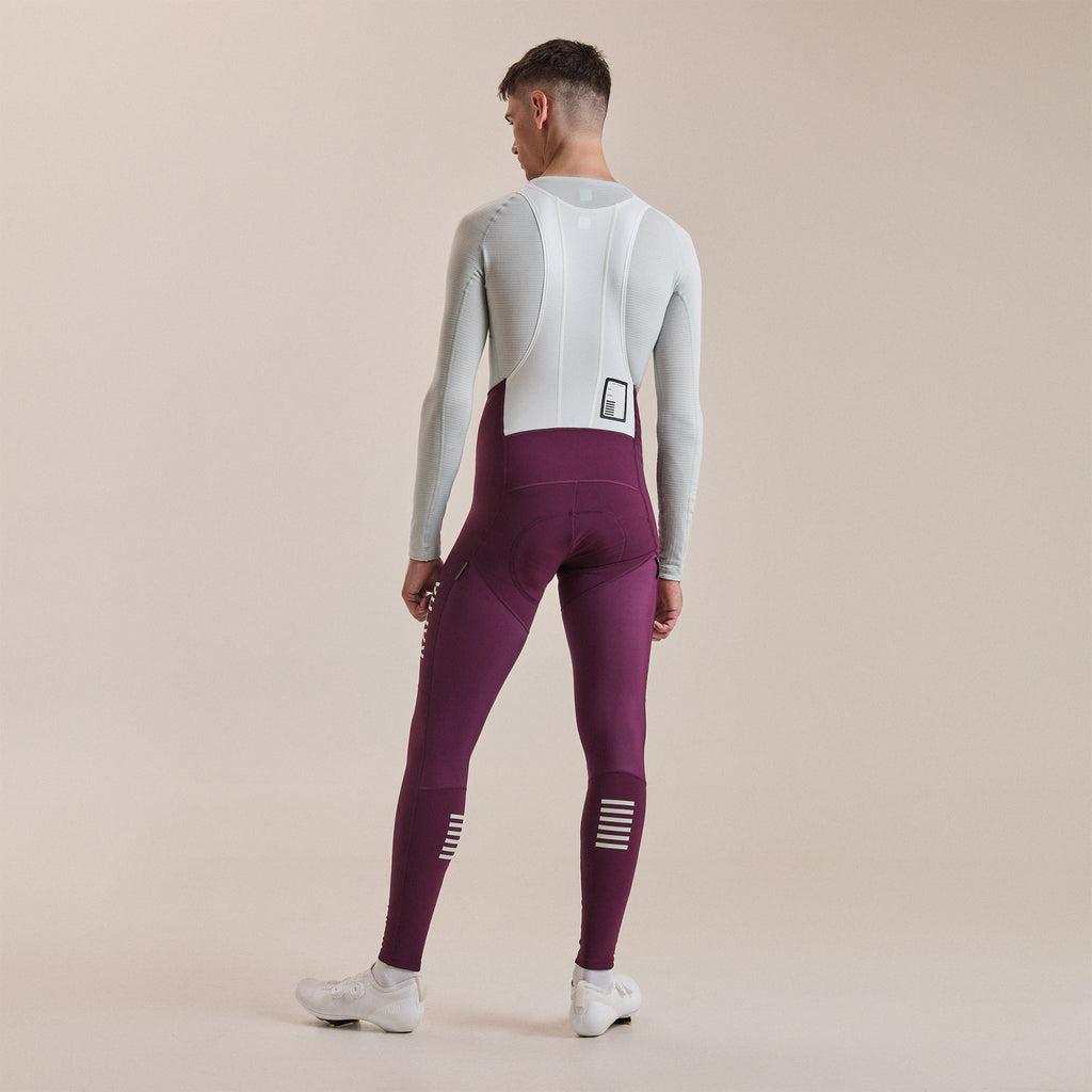 Men's Pro Team Winter Tights III - Plum / White