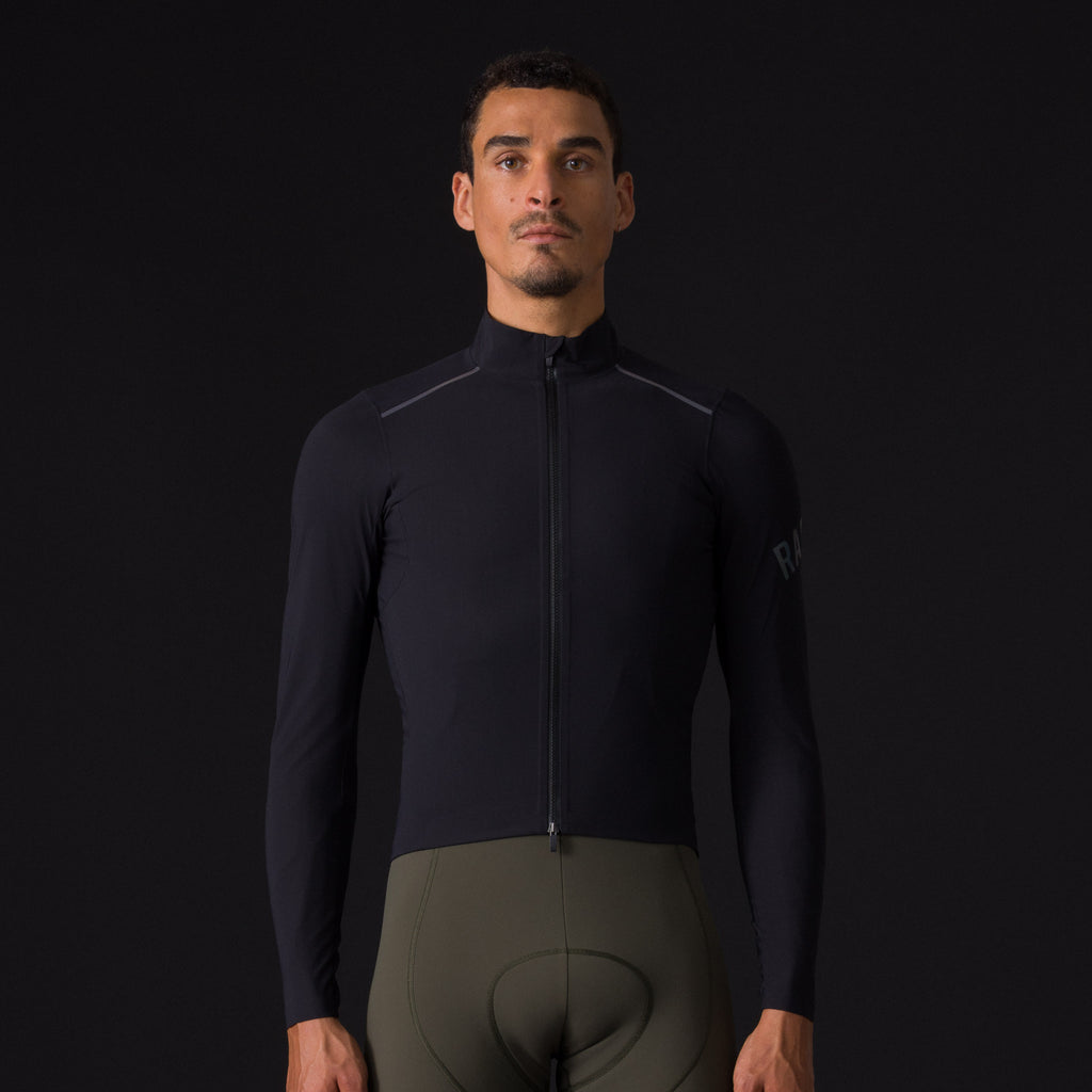 Men's Pro Team Long Sleeve Shadow Jersey - Black/Rainbow Reflective