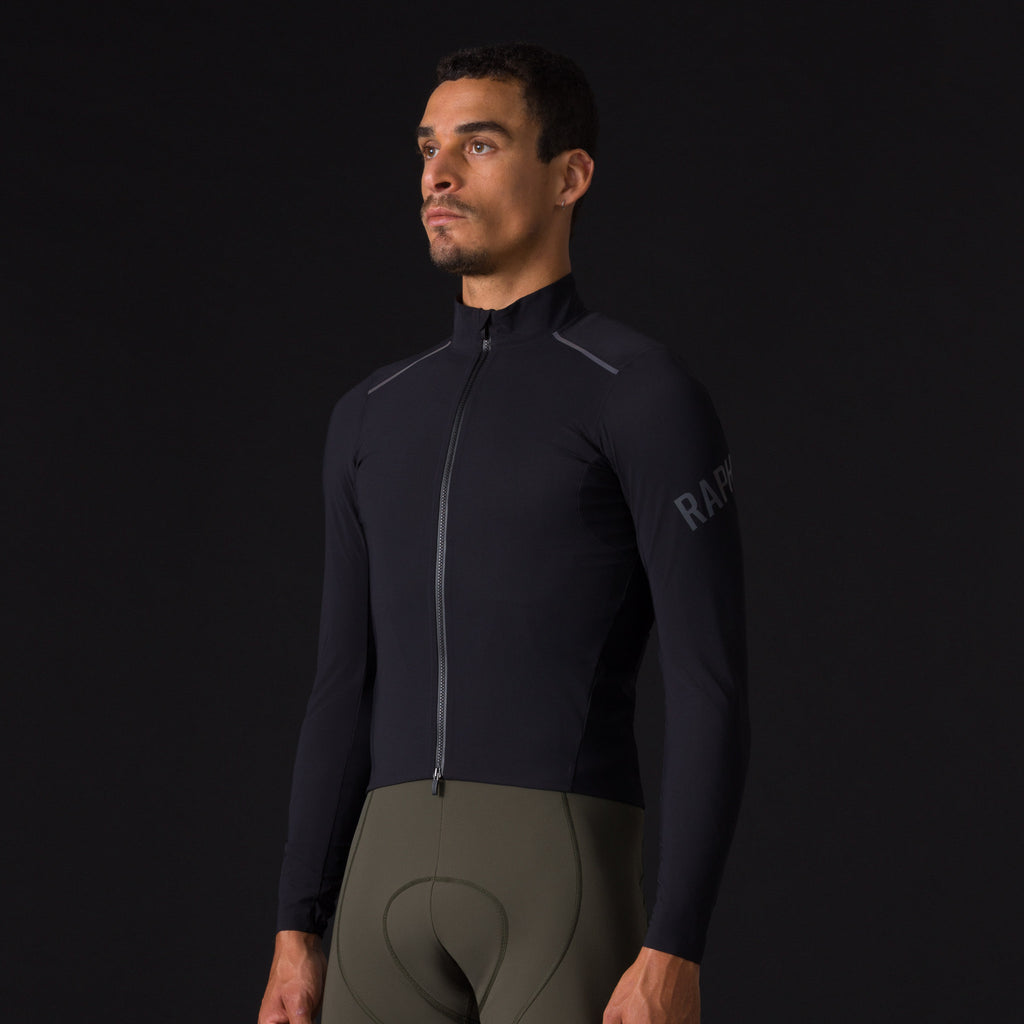 Men's Pro Team Long Sleeve Shadow Jersey - Black/Rainbow Reflective