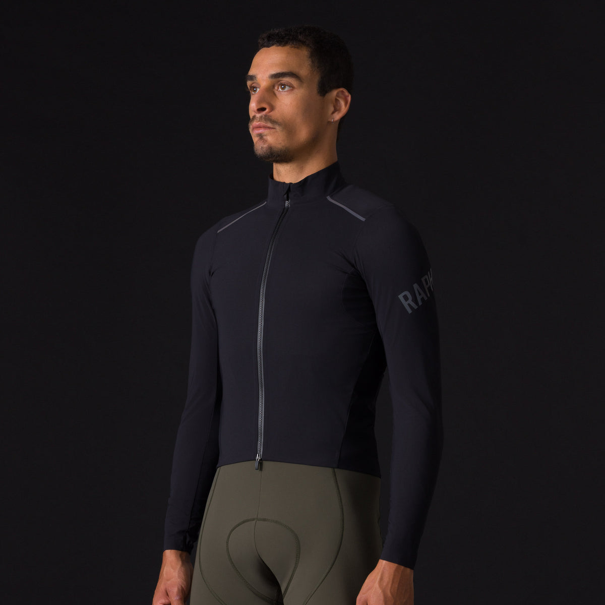 Men's Pro Team Long Sleeve Shadow Jersey - Black/Rainbow Reflective