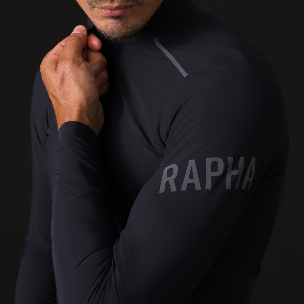 Men's Pro Team Long Sleeve Shadow Jersey - Black/Rainbow Reflective
