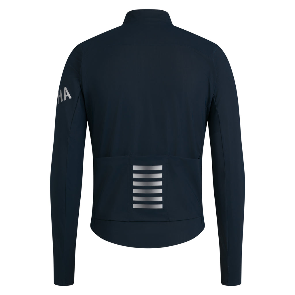 Men's Pro Team Long Sleeve Shadow Jersey - Carbon/Silver Reflective