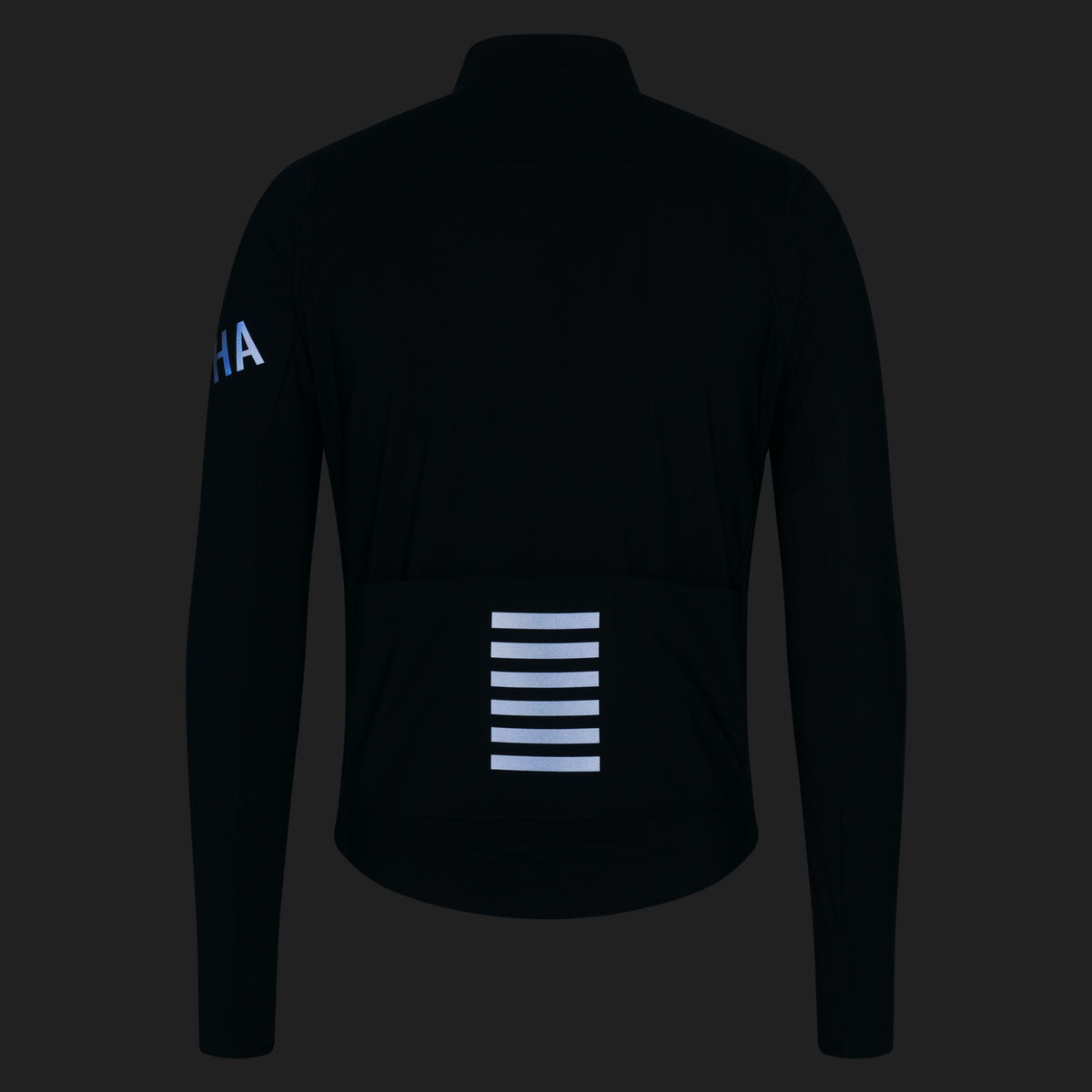 Men's Pro Team Long Sleeve Shadow Jersey - Carbon/Silver Reflective