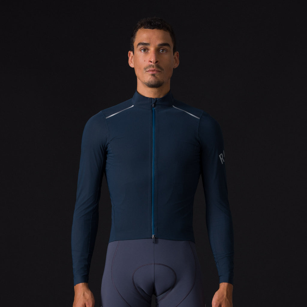 Men's Pro Team Long Sleeve Shadow Jersey - Carbon/Silver Reflective