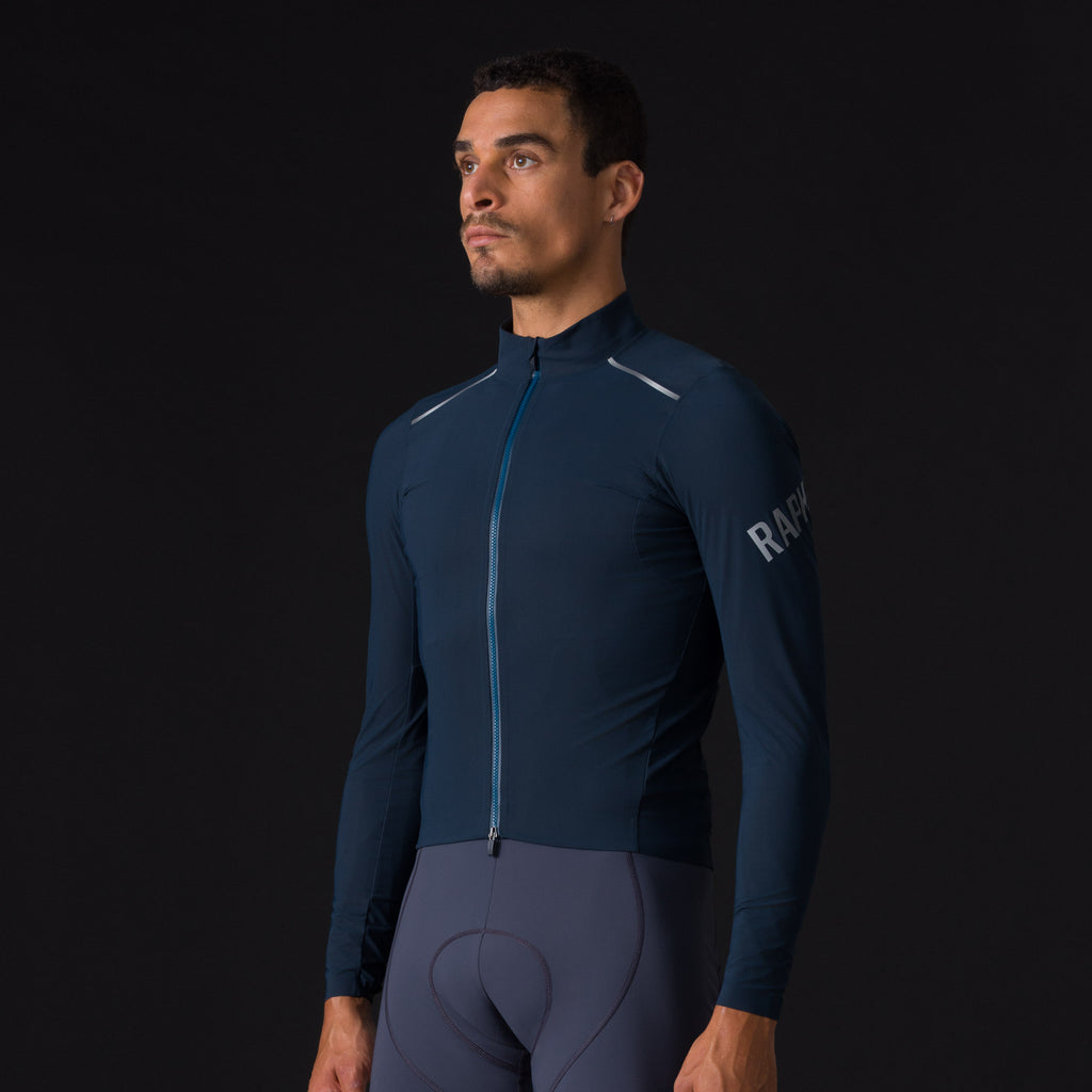 Men's Pro Team Long Sleeve Shadow Jersey - Carbon/Silver Reflective