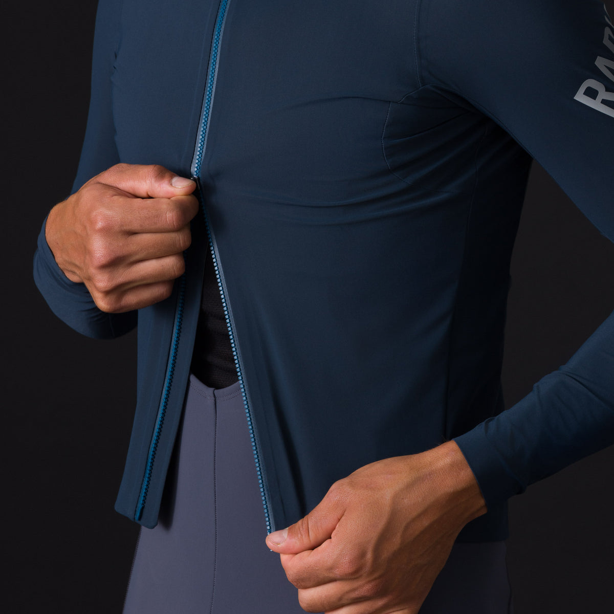 Men's Pro Team Long Sleeve Shadow Jersey - Carbon/Silver Reflective
