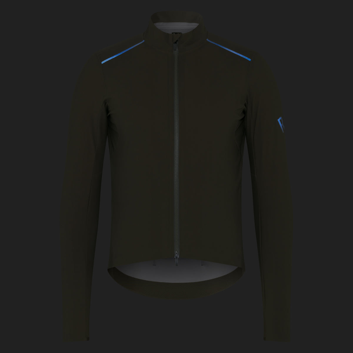 Men's Pro Team Long Sleeve Shadow Jersey - Moss Green/Khaki Reflective