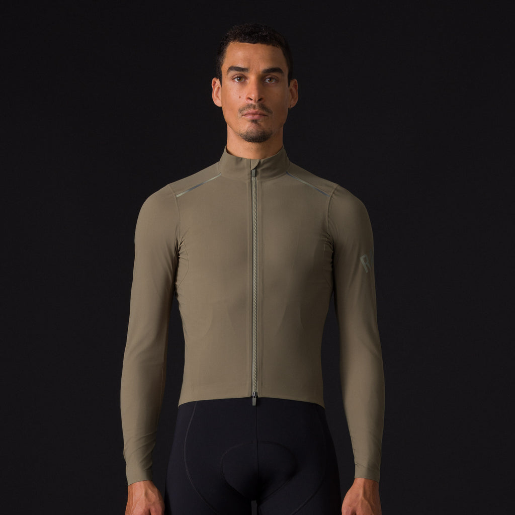 Men's Pro Team Long Sleeve Shadow Jersey - Moss Green/Khaki Reflective