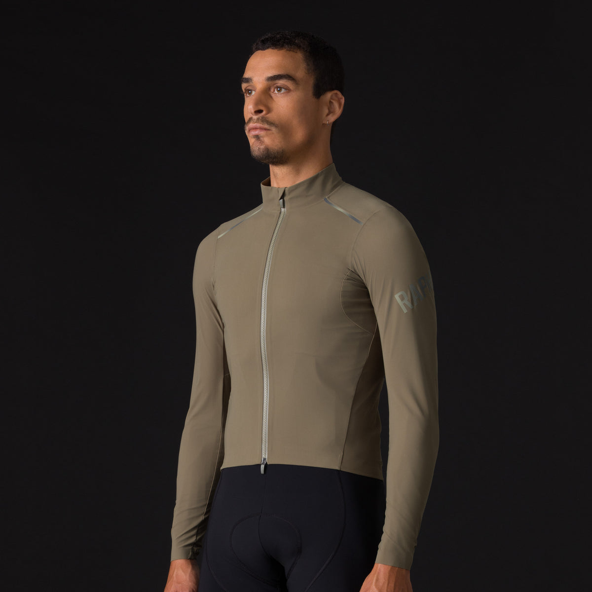 Men's Pro Team Long Sleeve Shadow Jersey - Moss Green/Khaki Reflective