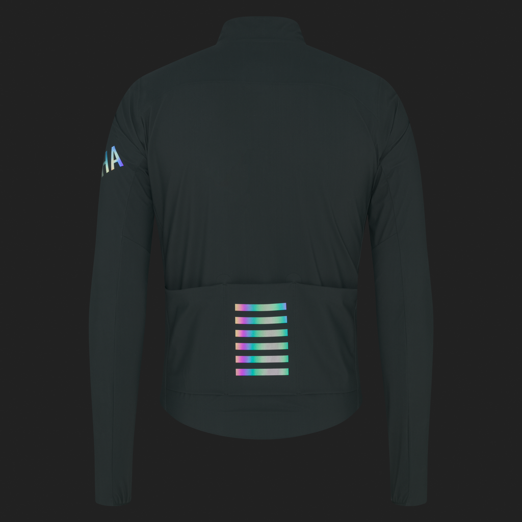 Men's Pro Team Long Sleeve Shadow Jersey - Laurel/Rainbow Reflective