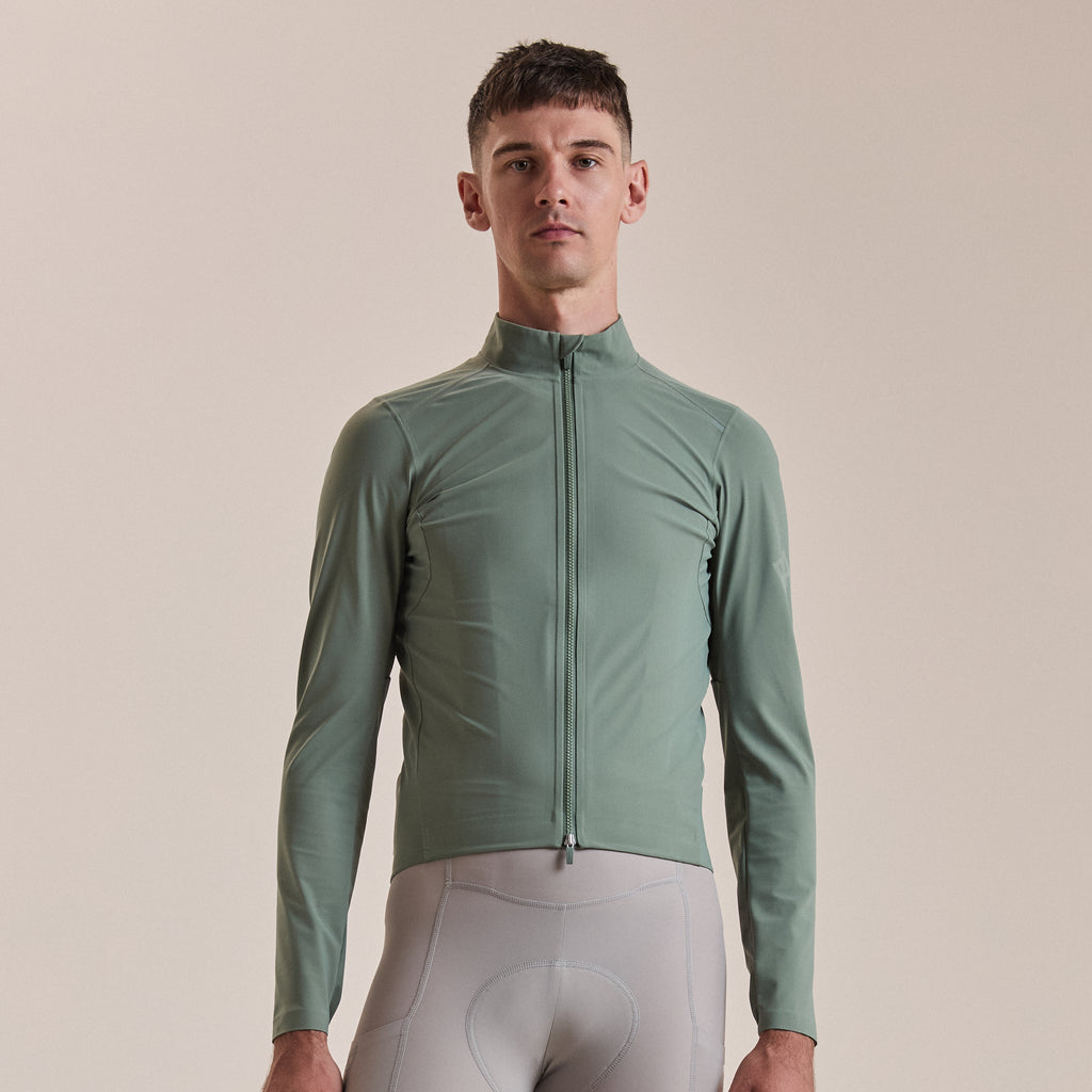 Men's Pro Team Long Sleeve Shadow Jersey - Laurel/Rainbow Reflective