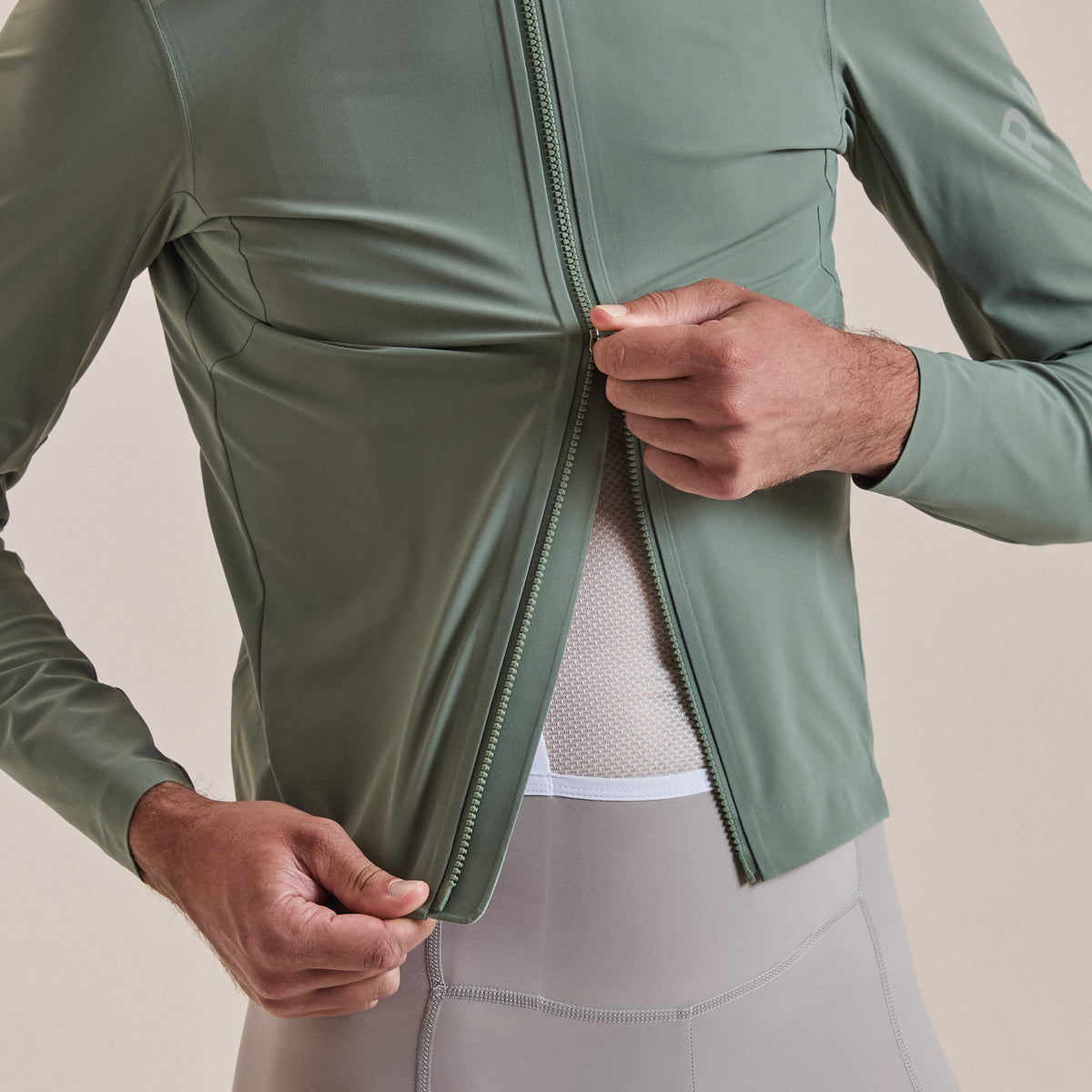 Men's Pro Team Long Sleeve Shadow Jersey - Laurel/Rainbow Reflective