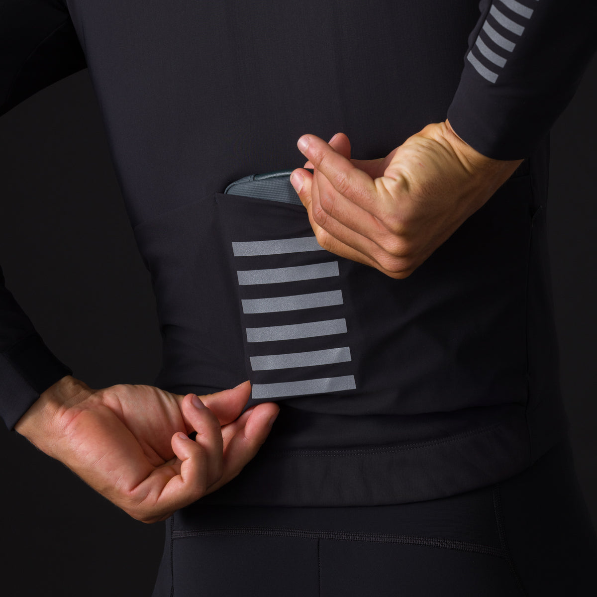 Men's Pro Team Shadow Winter Jacket - Black/Silver Reflective